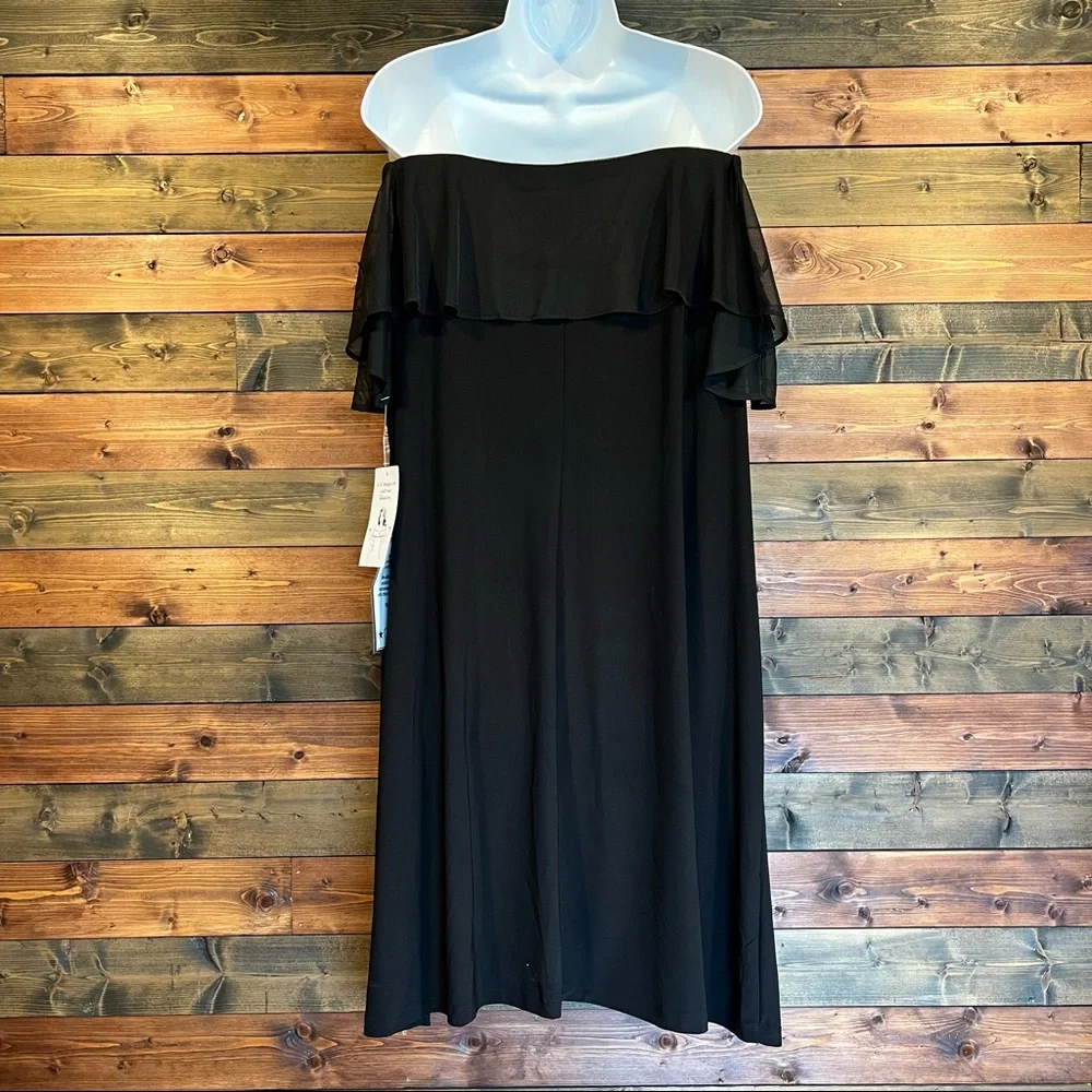 Floral Beaded Shift Dress Black | MSK - Picture 6 of 7